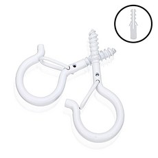 싸다구 버클 벽 10P 못 DD-11576 나사 스크류 후크 천장 나사못 천정 고리, 화이트, 1개