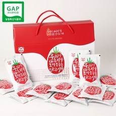  한우지애 간편한 부여농부의 대추방울토마토즙 120mlx30ea GAP 인증 / 껍질과 씨 제거 갈아만든주스 부모님 출산 명절 선물 회사 탕비실 손님접대, 6개 