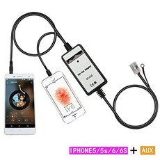 Aux Interface Yomikoo Mp3 Player Adapter Car Digital Music Cd Changer 3.5mm for Audi A3 2008-2010 A4, 1