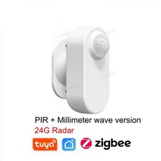 투야 지그비 인간 존재 감지기 휘도 및 거리 감지 스마트 PIR 모션 센서 지지대 지그비 2mqtt 홈 어시스턴트, 06 PIR 24G Radar, 1개