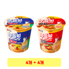 농심 누들핏 육개장사발면맛 35.5g + 김치사발면맛 37.5g, 4세트