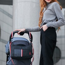 유모차 결합 귀저귀 외출용품 수납 가방 파우치, 퍼플