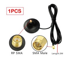 실외안테나 패치 TV 지상파 감쇠기 Etooth WiFi 안테나 확장 RP-SMA Male IOT to Female 3M 케이블 마그네, 04 1PCS MALE, 01 1PCS MALE