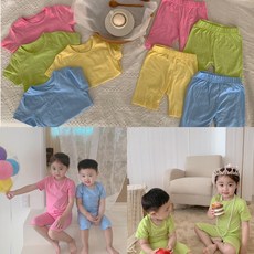 포아베비 고급 순면100% 40수 아동유아 여름실내복 아기내복 아동잠옷 유아동상하복 상하세트