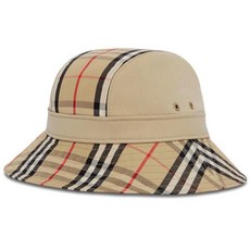 [버버리] 23SS 빈티지 체크 개버딘 버킷햇 허니베이지 8057384