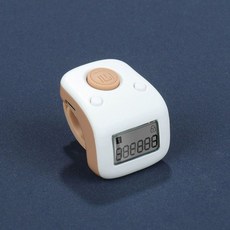 손가락계수기 무소음 휴대용 화폐계수기 반지 카운터기 숫자세는기계, 1개, 화이트 업그레이드 버전-야광