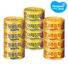 동원 살코기참치100gx4개+고추참치100gx4개+야채참치100gx4개, 12개