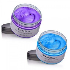 HailiCare 헤어 왁스 4.23 oz 프로페셔널 헤어 포마드 남성 여성용 내추럴 매트 헤어 스타일 맥스 (퍼플 + 블루) HailiCa, 단일상품