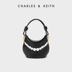 CHARLES&KEITH 찰스앤키스 여성가방 CK2-10270963 레트로 진주 장식 원 숄더 크로스바디 초승달 가방