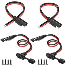 Linkstyle 차수막 수방용 마대 침수 2PCS SAE 퀵 커넥터 하네스 연장 케이블 세트 1FT 10AWG 어댑터 수 플러그 암 소켓 Q1237864