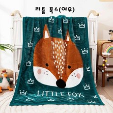 j&j 캐릭터 밍크 극세사 무릎담요, 리틀폭스(여우)