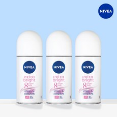 니베아 데오드란트 롤온 엑스트라 브라이트 50ml X 3, 3개 - nivotester