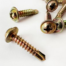 와샤붙이 양날피스 직결나사 천연색(황색) 소량판매 와샤머리, 황색8x25mm(30개), 1개