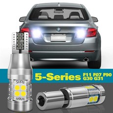 bmw 호환 5 시리즈 F11 F07 G30 F90 G31 용 후진등 2009 2014 LED 백업 램프 2 개 액세서리, [01] White6000K, [04] G30, 2개