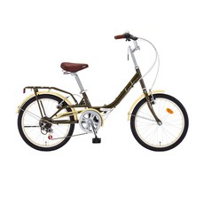 레스포 링크 7단 접이식 자전거, 다크카키, 138cm