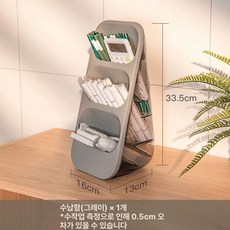 심플 3단 수저통 커트러리수납 정리 조리도구 젓가락, 회색 바닥 물빠짐, 1개