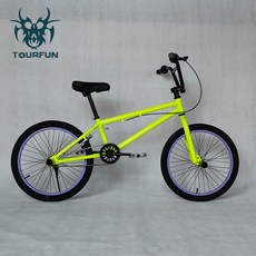 bmx자전거 묘기자전거 20인치 스포츠 고급형 묘기용 바이크 입문용bmx bmx 액션, S. 형광 황색