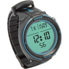 Cressi Goa Dive Watch Computer 4개의 프로그램 - Air/Nitrox Freediving Gage Made in Italy, black/blue - 크레씨고아