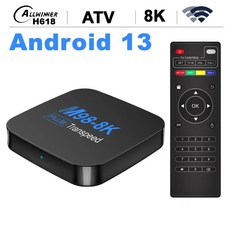 미디어박스 TV 포함 13 안드로이드 ATV 앱 박스 Transpeed Allwinner, Eu플러그_06=4G128GVoice - 잘컴미디어박스