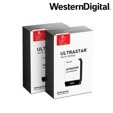 웨스턴디지털 울트라스타 NAS 패키지 HDD, 16TB, DC HC320 HUS728T8TALE6L4 2PACK - 16tb