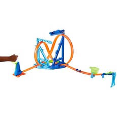 핫휠 Hot Wheels 트랙 빌더 인피니티 루프 키트, Unlimited Infinity Track Set, Action Infinity Loop Track Set, 혼합색상