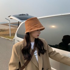 아름조이 따순 뽀글이 무스탕 여성 양면 겨울 모자 AJH002