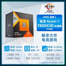 AMD Ryzen 7600X R7 7700X 7800 R9 7900X 7950X3D 프로세서 CPU, 5 Ryzen R7 7800X3D 단일 CPU - 라이젠7900x3d