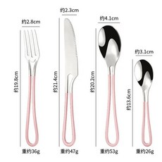 할로우 핸들 스테스 식기 서양 스푼 디저트 포크 스테이크 나이프, 1.중국, 1개