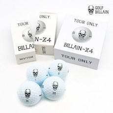 'Ver.24' BILLAIN-Z4 4구 선수지급용 빌런-Z4 우레탄 4피스 골프공 golfbillain skull golfball 골프공선물 요즘대세골프공 무조건 좋아합니다., 1박스, 4개입, 흰색 - 빌런골프공