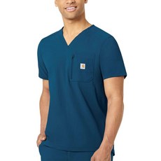 칼하트 Medical 남성용 모던 핏 턱인 스크럽 상의 네이비 엑스라지 490287