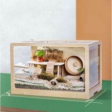  [타핏] 파노라마 햄스터 케이지, 바퀴추가 안함, 화이트 