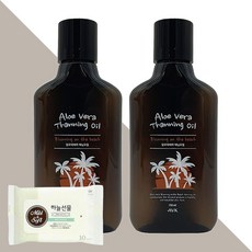 알로에베라 태닝오일 블루밍 온 더 비치 150ml 2개(+하늘선물 물티슈 10매), 2개