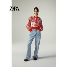 ZARA 자라 캐롯 자카드 가디건