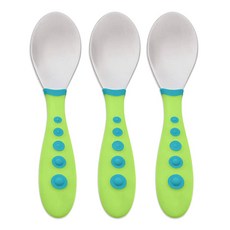 NUK Kiddy Cutlery Spoon Set 색상에 의한 첫 번째 필수품은 3pk 다양할 수 있다, 상세페이지 참조