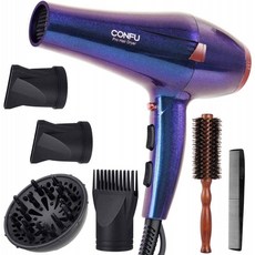 프랑스직송 전문 이온 헤어 컨페더럴 강력한 AC 2300 W 엔진 디퓨저가 있는 빠른 헤어 드라이 스타일링 노즐 과 빗 콜드, 단일옵션, 단일옵션