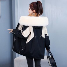 여성 겨울옷 기모 도톰 패딩 오버사이즈 코트