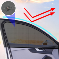 브이럽스 차량 햇빛가리개 창문, 1개, 세단 블랙 (앞 좌석+뒷 좌석 2+2)
