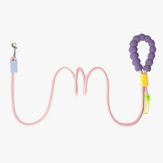 크로스 바디 클라우드 폼 코튼 손잡이 강아지 가죽 끈 착용 가능 대비 색상 P 로프 산책 외출, 01 Pink, 1개