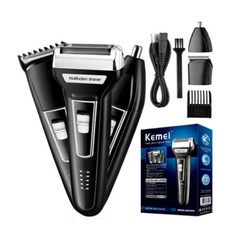 면도기 Kemei올인원면도기 KM-6558 3in1전동면도기 면도칼 이발가위 코털제거기.