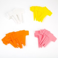 ZioBiz 花盆名牌 4種*20入組, 白色、黃色、橙色、粉色