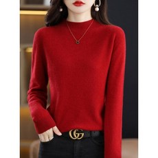 메리노 울 캐시미어 스웨터 여성 니트 터틀넥 긴 소매 풀오버 가을/겨울 의류 점퍼 탑