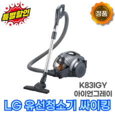 LG전자 싸이클론 싸이킹 POWER 청소기 C40WGY 방문설치, 아이언 그레이, K83IGY