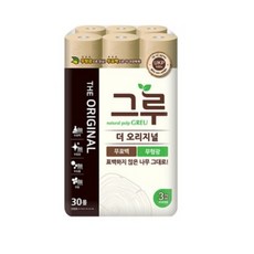 그루 THE 오리지널 3겹 천연펄프 롤화장지 30m, 30롤, 1개