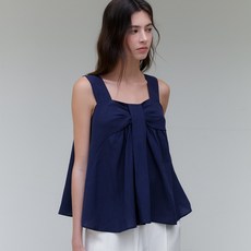 아워코모스 comos 1175 draped flare blouse (navy)