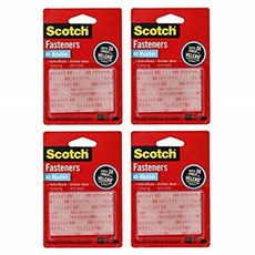 3M Scotch All-Weather EZPass iPass Fastlane Toll Fasteners 8 Sets of 1 Inch x 3 Inches Strips Clear (RFD7090)