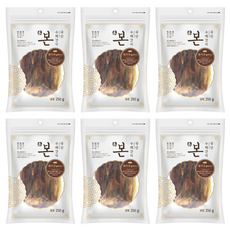  국산 본 수제간식 돼지귀 슬라이스 250g 6개 