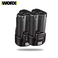 전동공구 Worx 12v 배터리 2.0Ah 리튬 팩 교체품 WU130 WU131 WU132 전기 드릴 스크루드라이버 무료 반품, 2pcs 2.0Ah Batteries, 1개