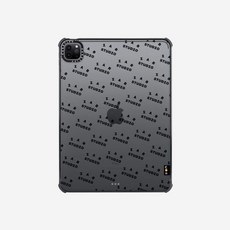 케이스티파이 x 아이앱 스튜디오 아이패드 싱글 모노그램 로고 케이스 클리어 Casetify x IAB Studio iPad Single Monogram Black Logo Case