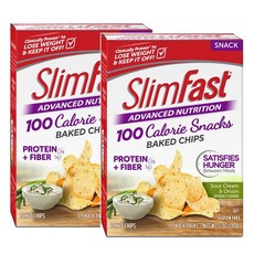 슬림패스트 SlimFast100 Calorie Snacks Sour Cream & Onion 100칼로리 스낵 사워크림 앤 양파 5입 2팩, 1세트, 1