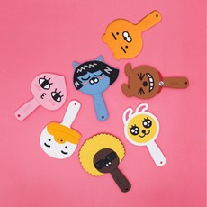 카카오프렌즈 고무 손거울 휴대용 원형 10x16, 어피치, 1개